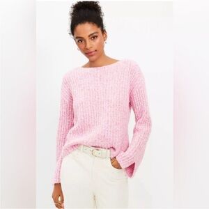 LOFT Soft Pink Crew Neck Sweater